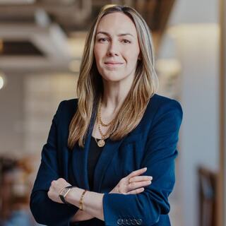 woman sitting smiling
