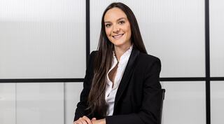 woman sitting smiling